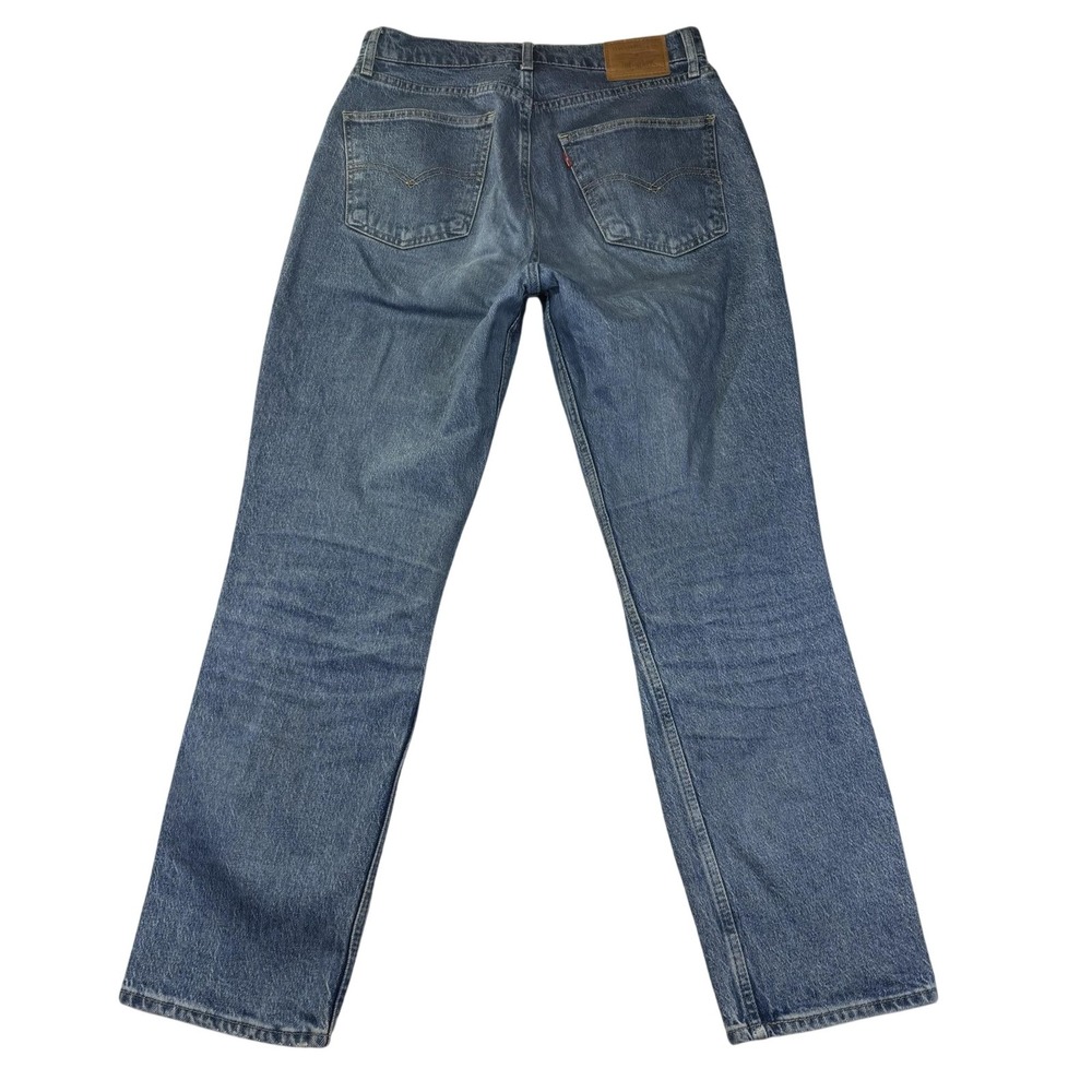 Levis Premium 70s High Slim Straight Jeans Womens 30 Blue Medium Wash Denim